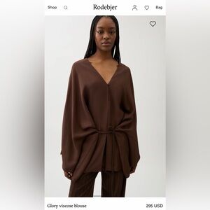 Rodebjer Brown Viscose Glory Blouse